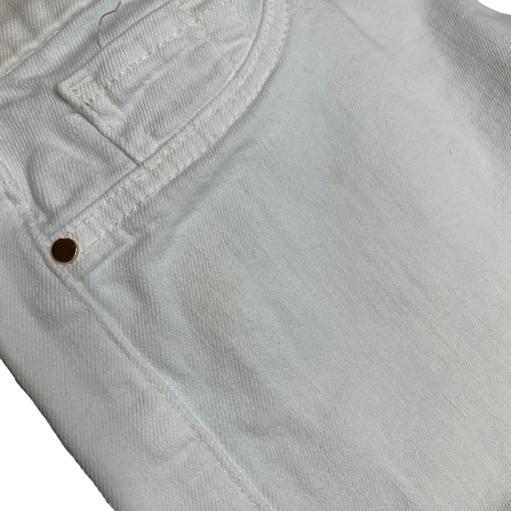 Jen7 7 For All Mankind White Denim Bermuda Shorts 12